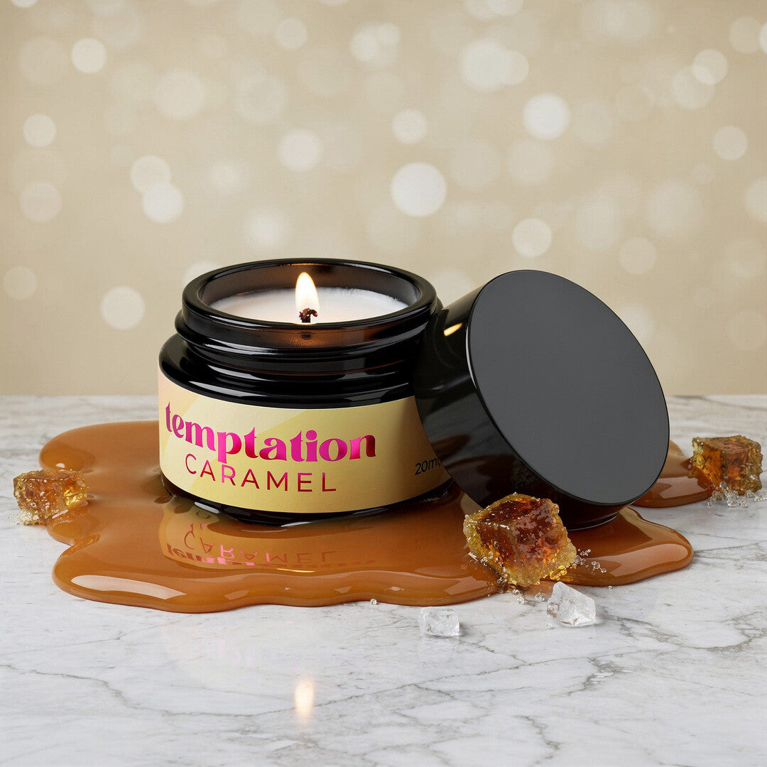 Massagekerze Crushious Temptation Toffee-Karamell mit Pheromonen 20 ml – Ansicht 5