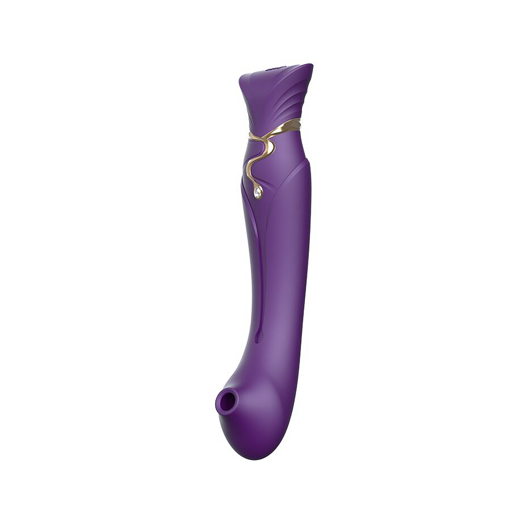 G-Punkt-Vibrator Queen mit Luftdruckstimulator Rot 11,5 x Ø 3,5 cm