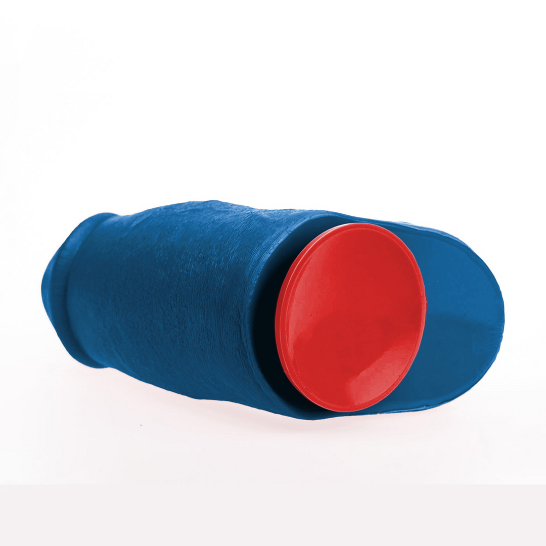 Realistischer Dildo Dagr L dick mit Hoden Blau 17 x Ø 8,8 cm