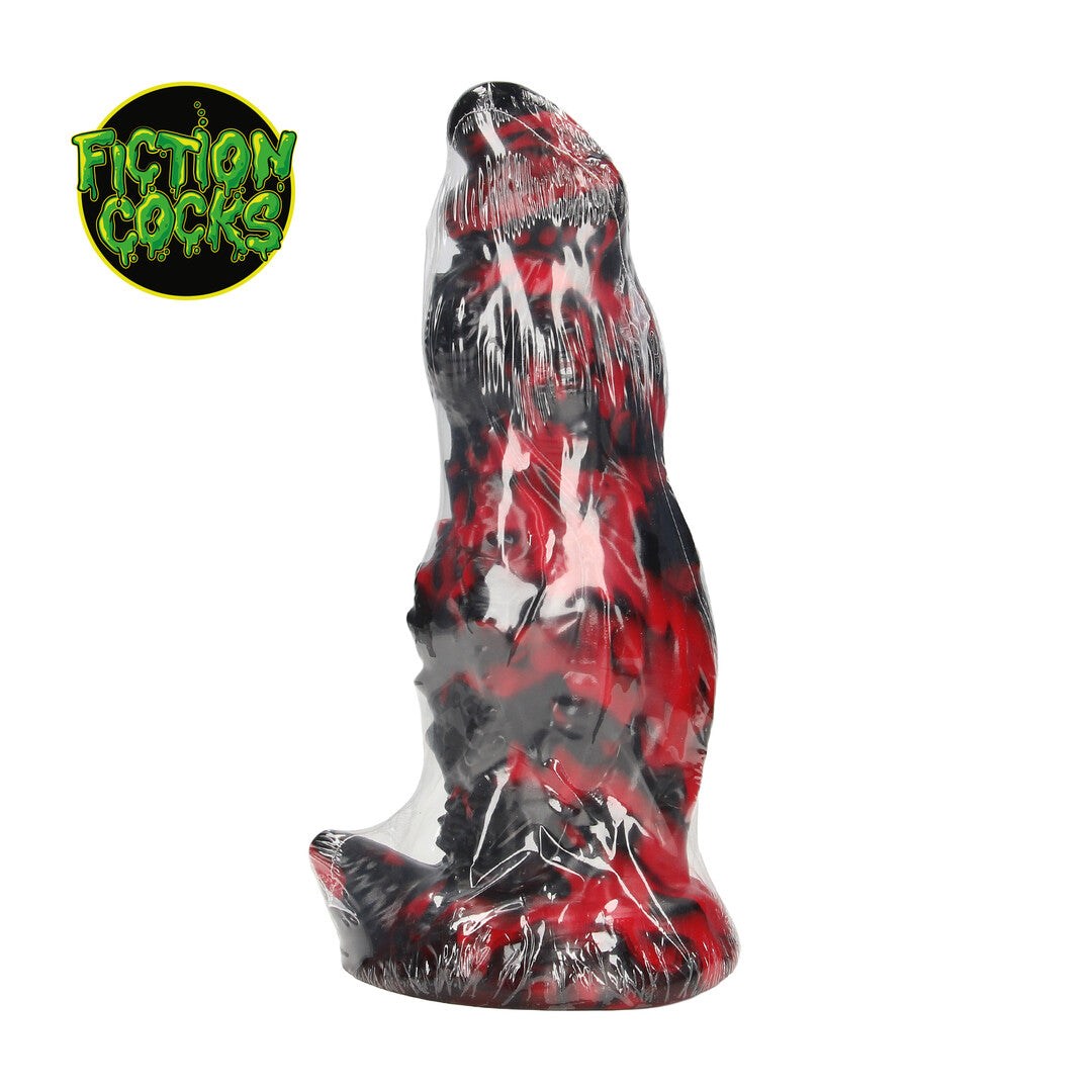 Dildo Hell Night Fiend Silikon Schwarz/Rot 18 x Ø 6,5 cm