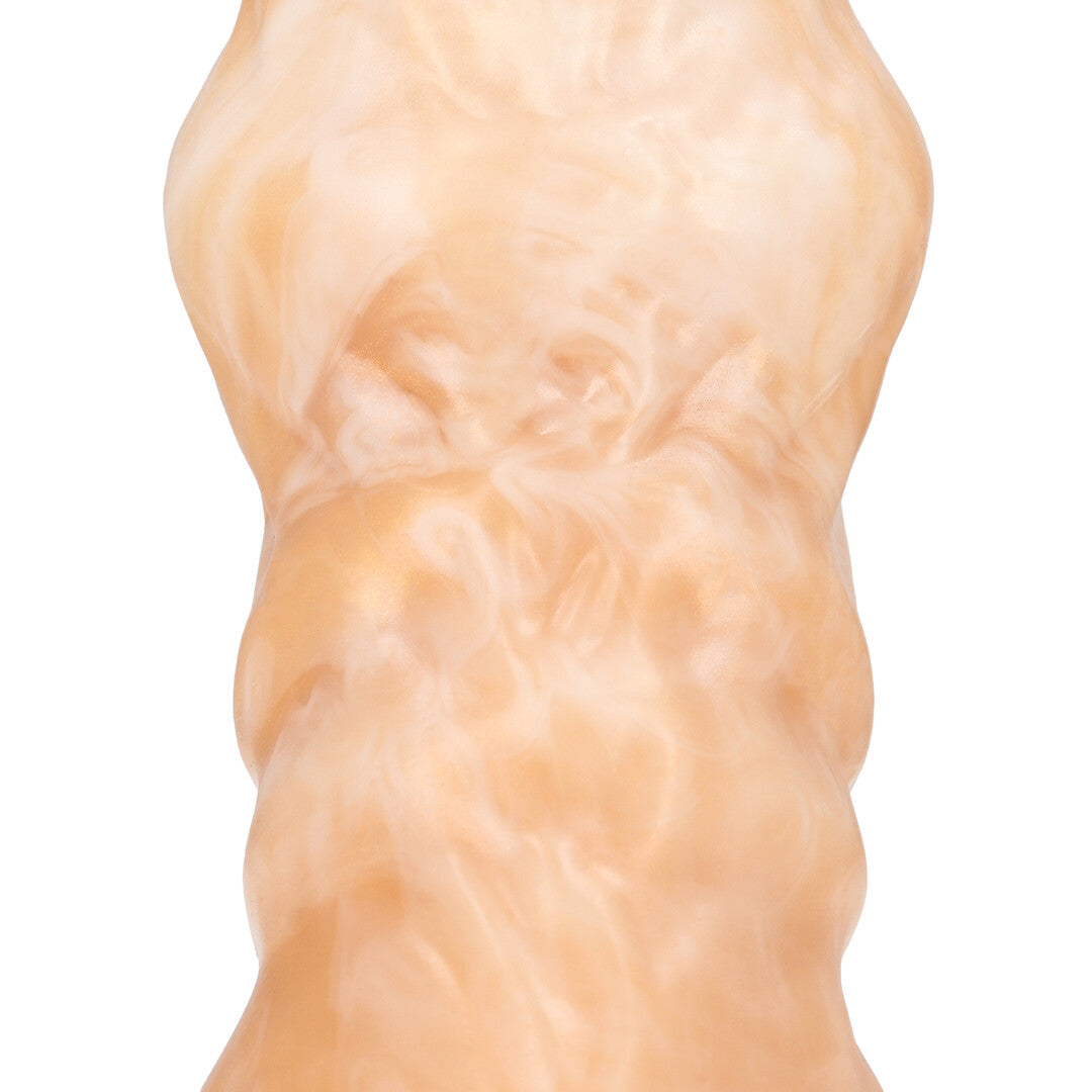 Dildo Alien Invader Silikon Weiß/Gold 22 x Ø 5,5 cm