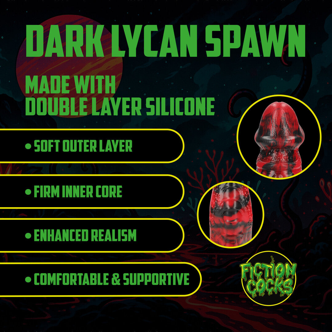 Dildo Dark Lycan Spawn Silikon Schwarz/Rot 18,5 x Ø 5,5 cm