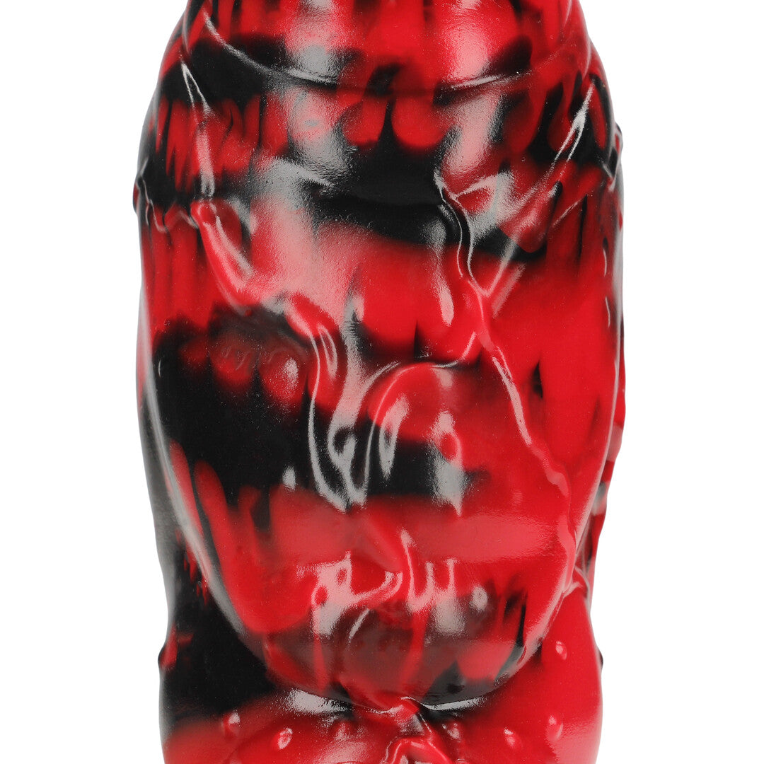 Dildo Demon Master Silikon Schwarz/Rot 18 x Ø 5,5 cm