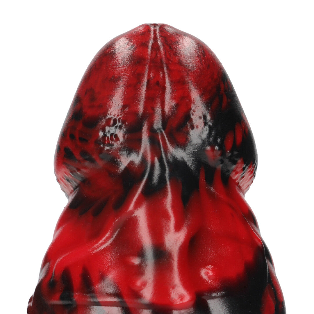 Dildo Demon Master Silikon Schwarz/Rot 18 x Ø 5,5 cm