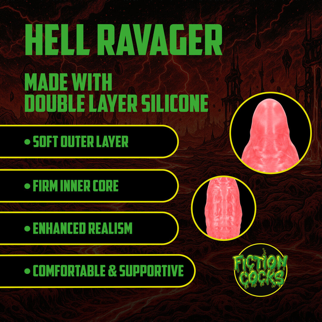 Dildo Hell Ravager Silikon Rot/Weiß 17 x Ø 6,5 cm