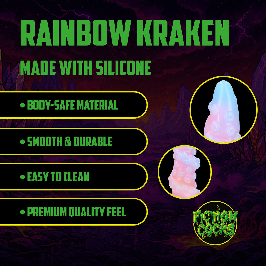 Analplug Rainbow Kraken Silikon Regenbogen 17,5 x Ø 4,6 cm