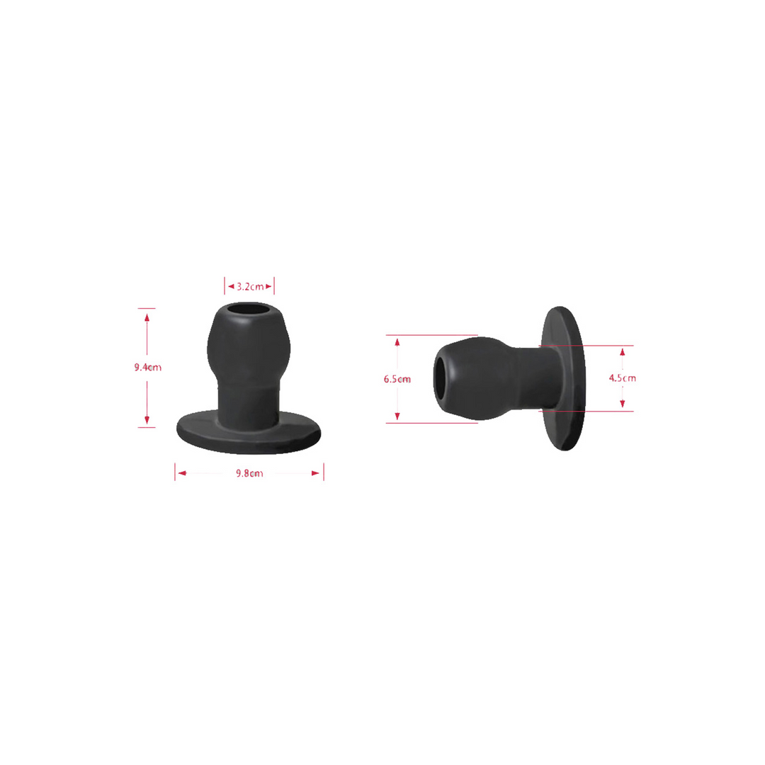 Analplug Tunnel hohl Schwarz 9,4 x Ø 3,2 cm