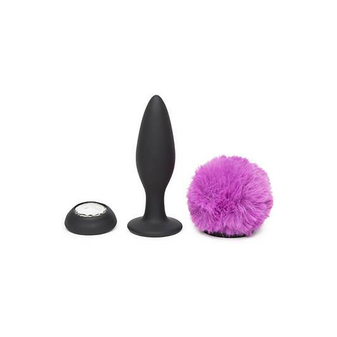 Vibro-Analplug mit Akku Violett 12 cm
