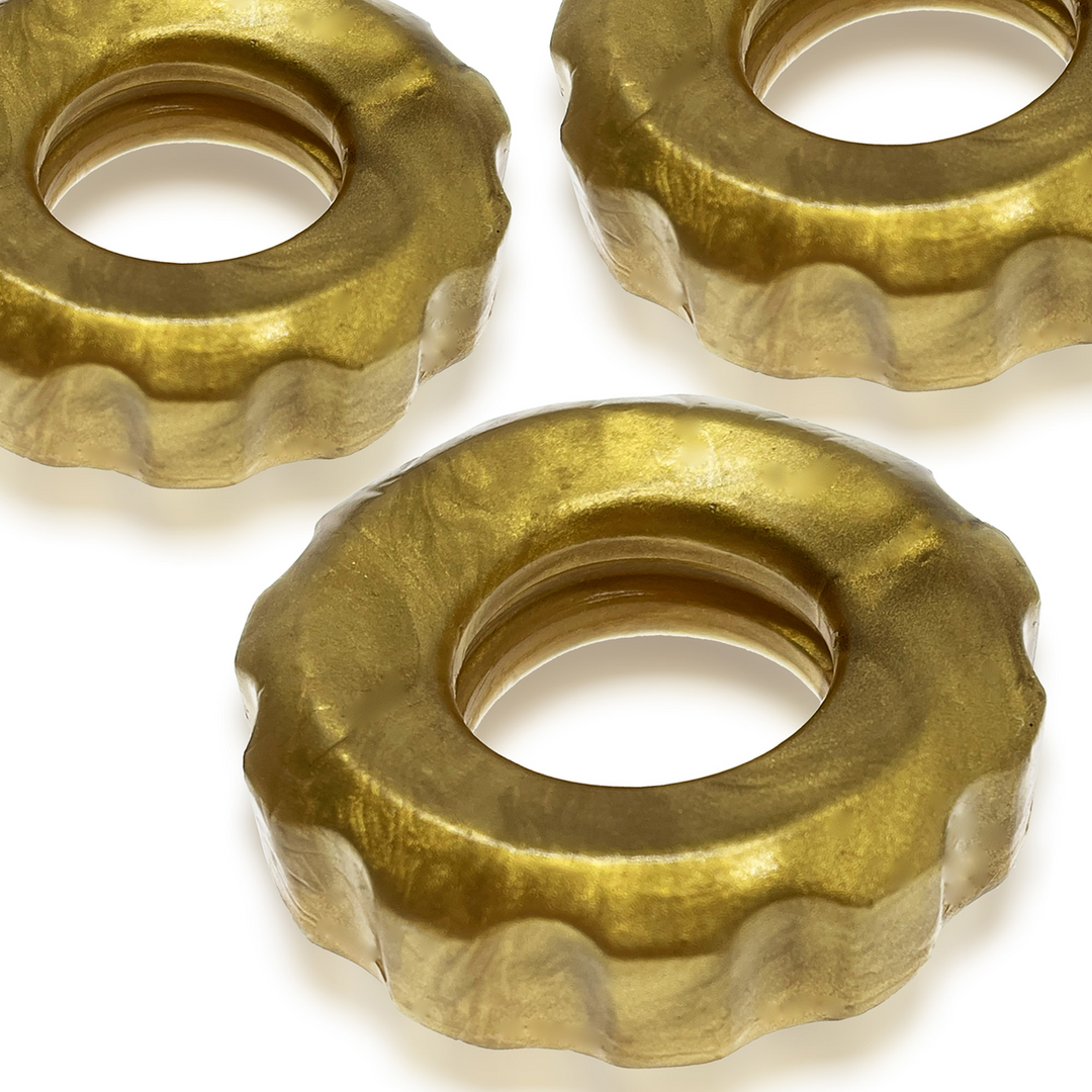 Penisringe Super Huj 3er-Pack dehnbar Gold 5 cm