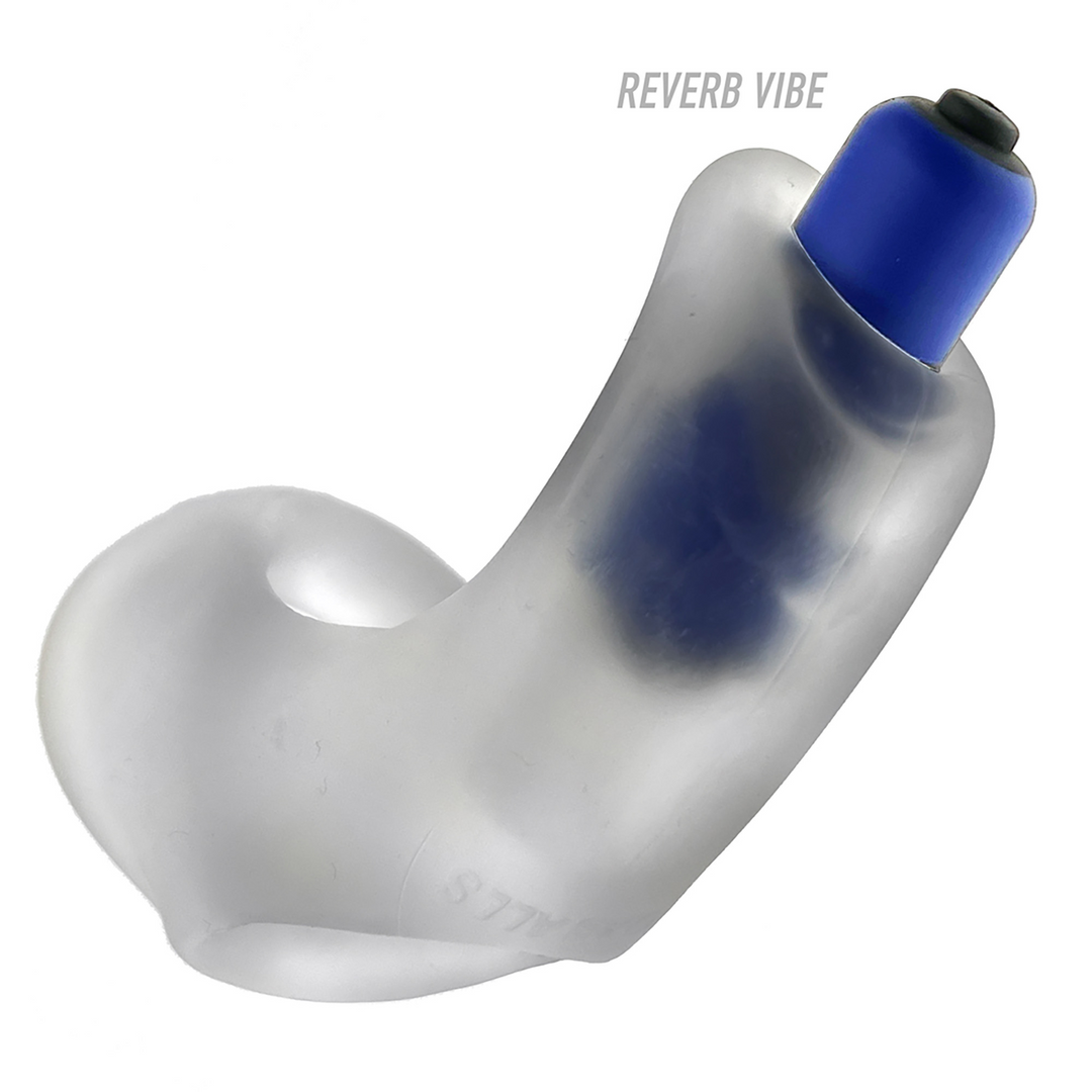 Vibrator Buzzfuck Penis-Sling mit Dammstimulation Durchsichtig 13 cm