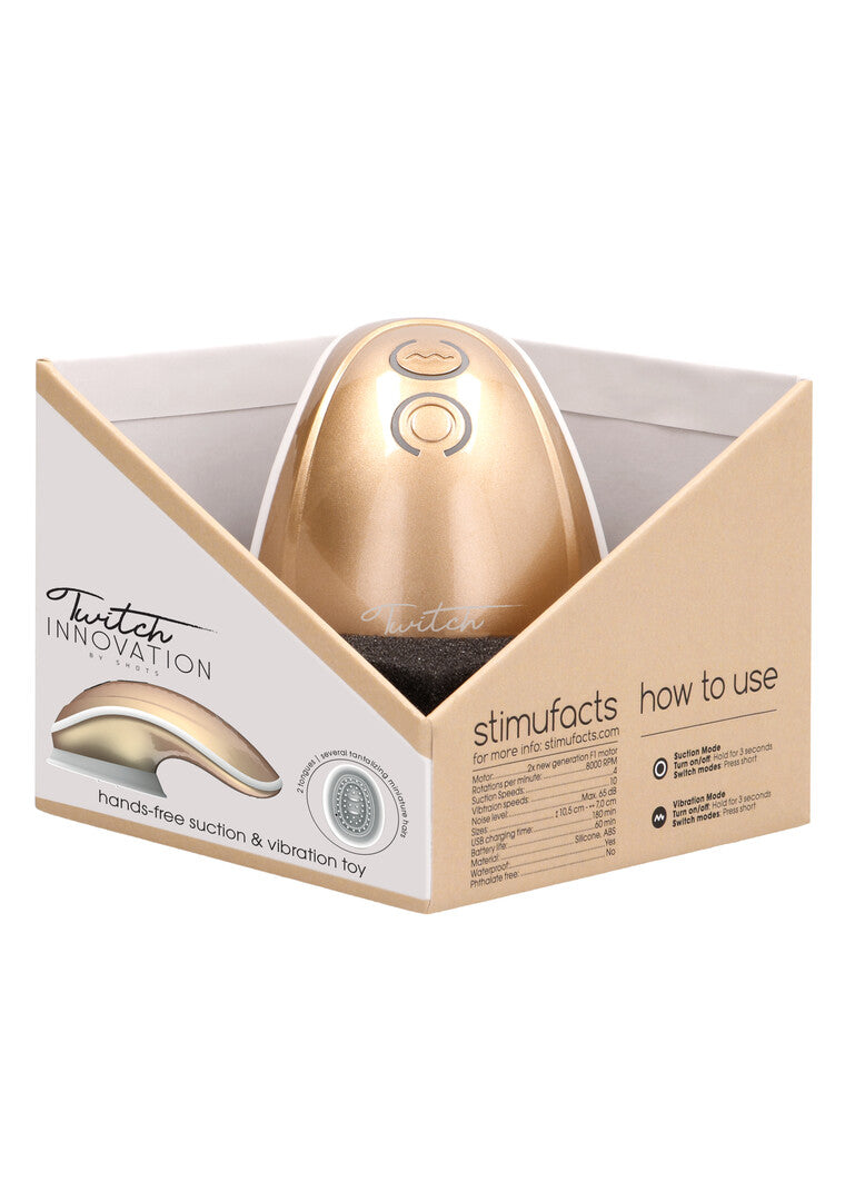Auflegevibrator Innovation Twitch freihändig Gold 10,5 x 4,5 cm – Ansicht 4