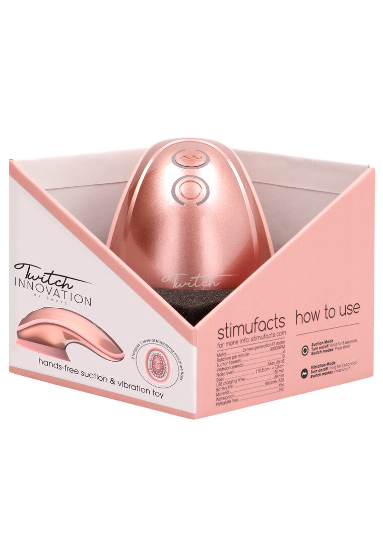 Auflegevibrator Innovation Twitch freihändig Roségold 10,5 x 4,5 cm – Ansicht 4