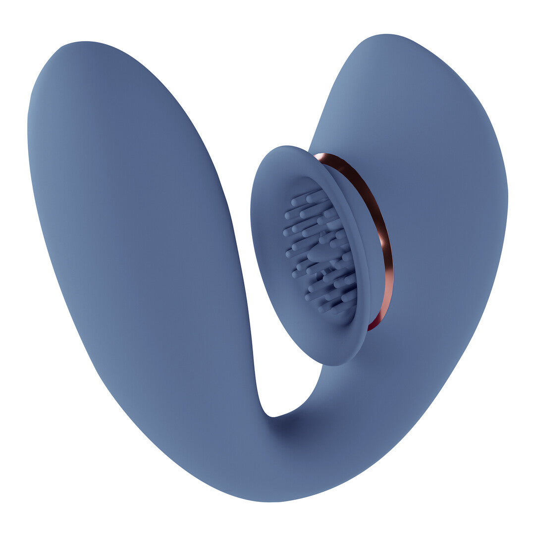 Auflegevibrator Innovation Twitch 3 mit Zunge und Einführteil Blau und Grau 10,5 x 3,3 cm – Ansicht 5