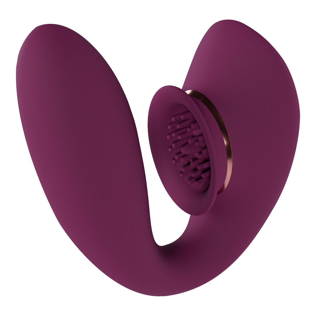 Auflegevibrator Innovation Twitch 3 mit Zunge und Einführteil Burgunderrot 10,5 x 3,3 cm – Ansicht 5