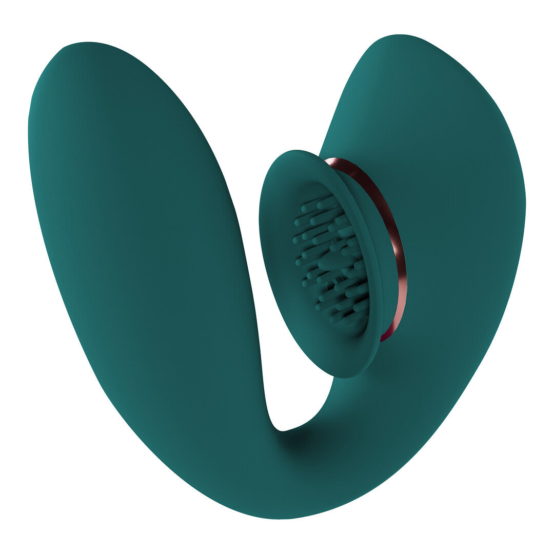Auflegevibrator Innovation Twitch 3 mit Zunge und Einführteil Waldgrün 10,5 x 3,3 cm – Ansicht 5
