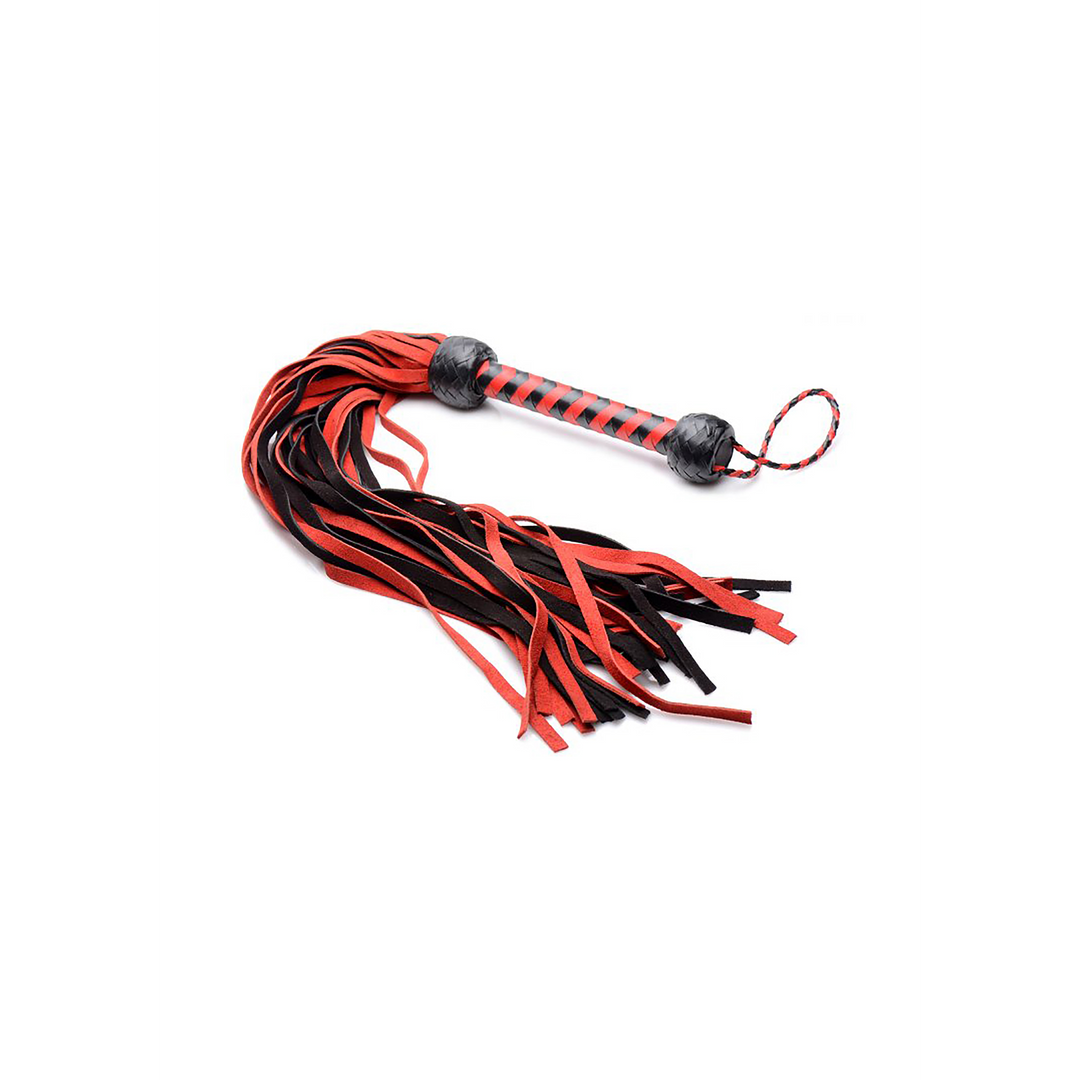 Peitsche Wildleder-Flogger Rot 76,2 cm