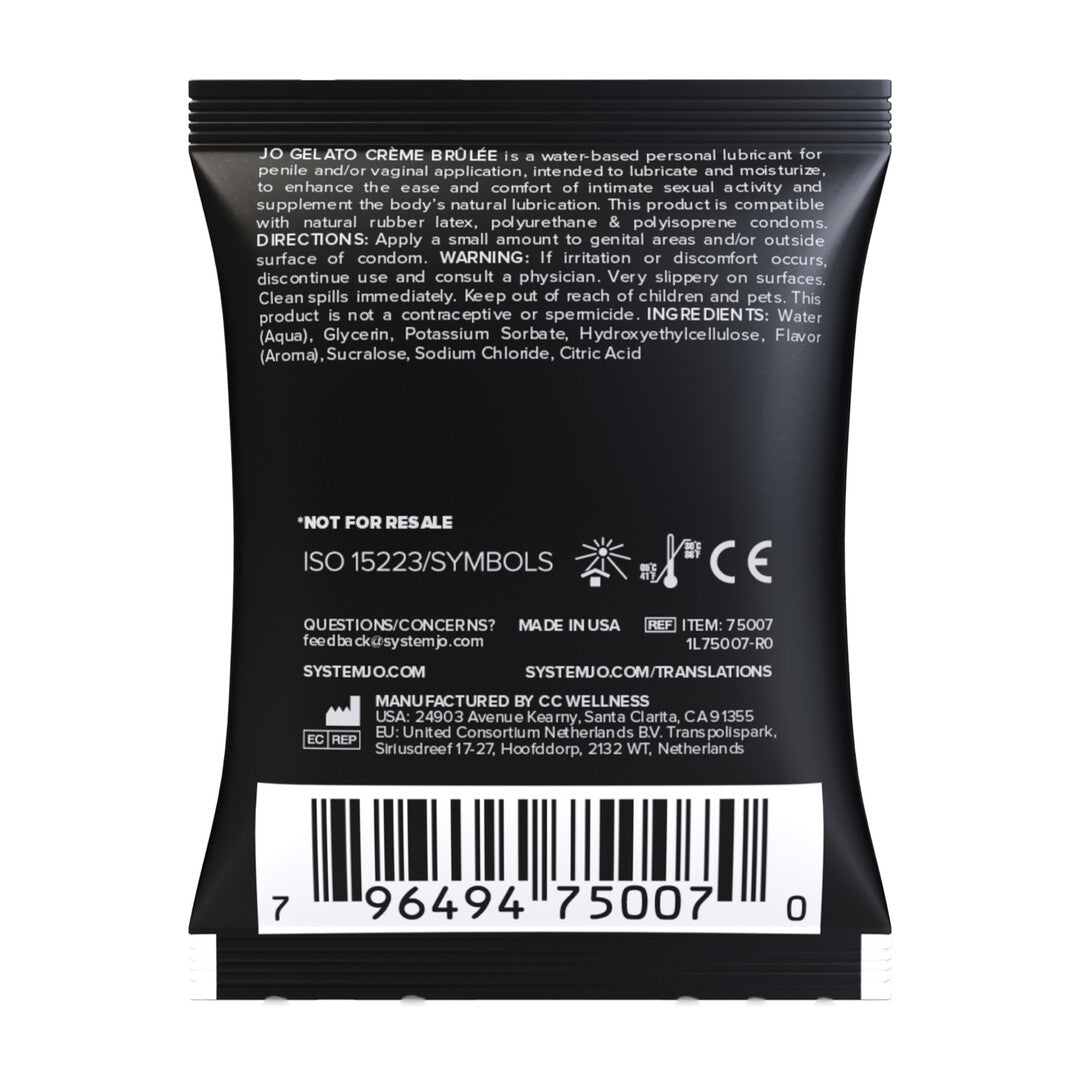 Gleitgel JO Gelato Creme Brulee mit Geschmack Sachet 5 ml – Ansicht 2