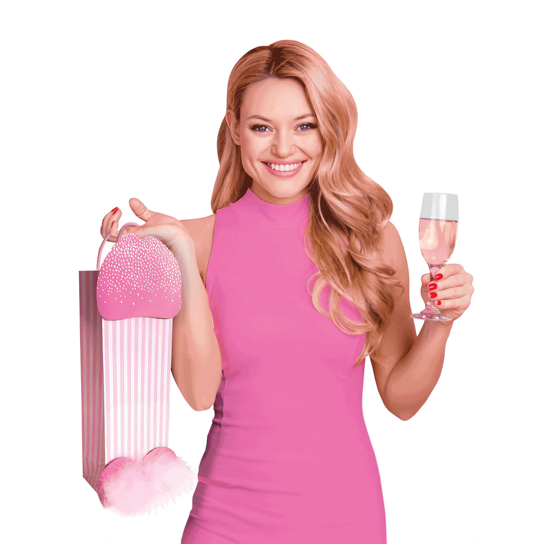 Geschenktasche Penis-Design Pink 14,8 cm