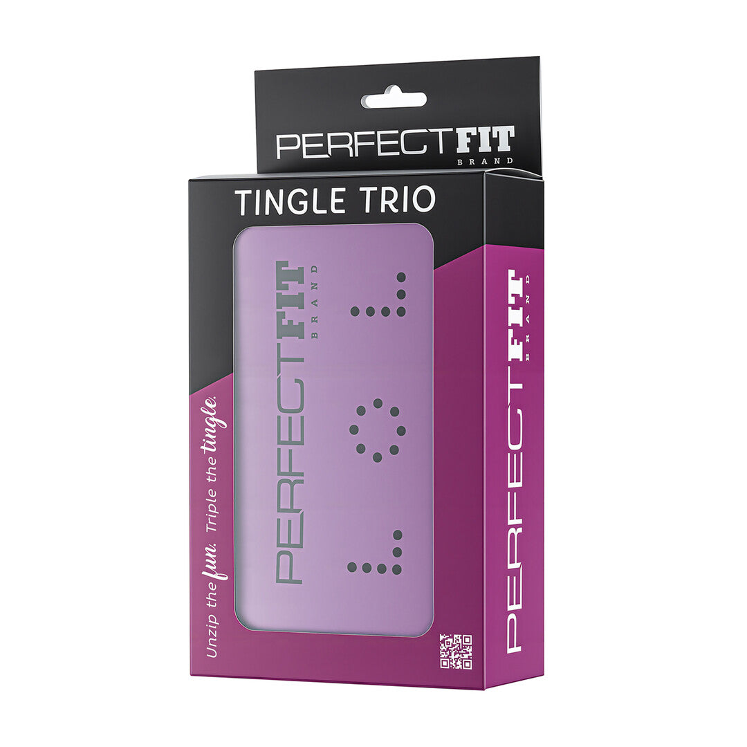 Vibrator-Set Tingle Trio 3-teilig Schwarz/Violett 17,6 x Ø 1,9 cm
