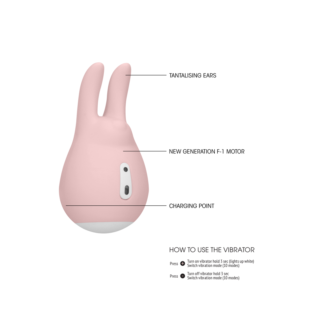 Klitoris-Stimulator Love Bunny Pink 9,4 x Ø 5 cm