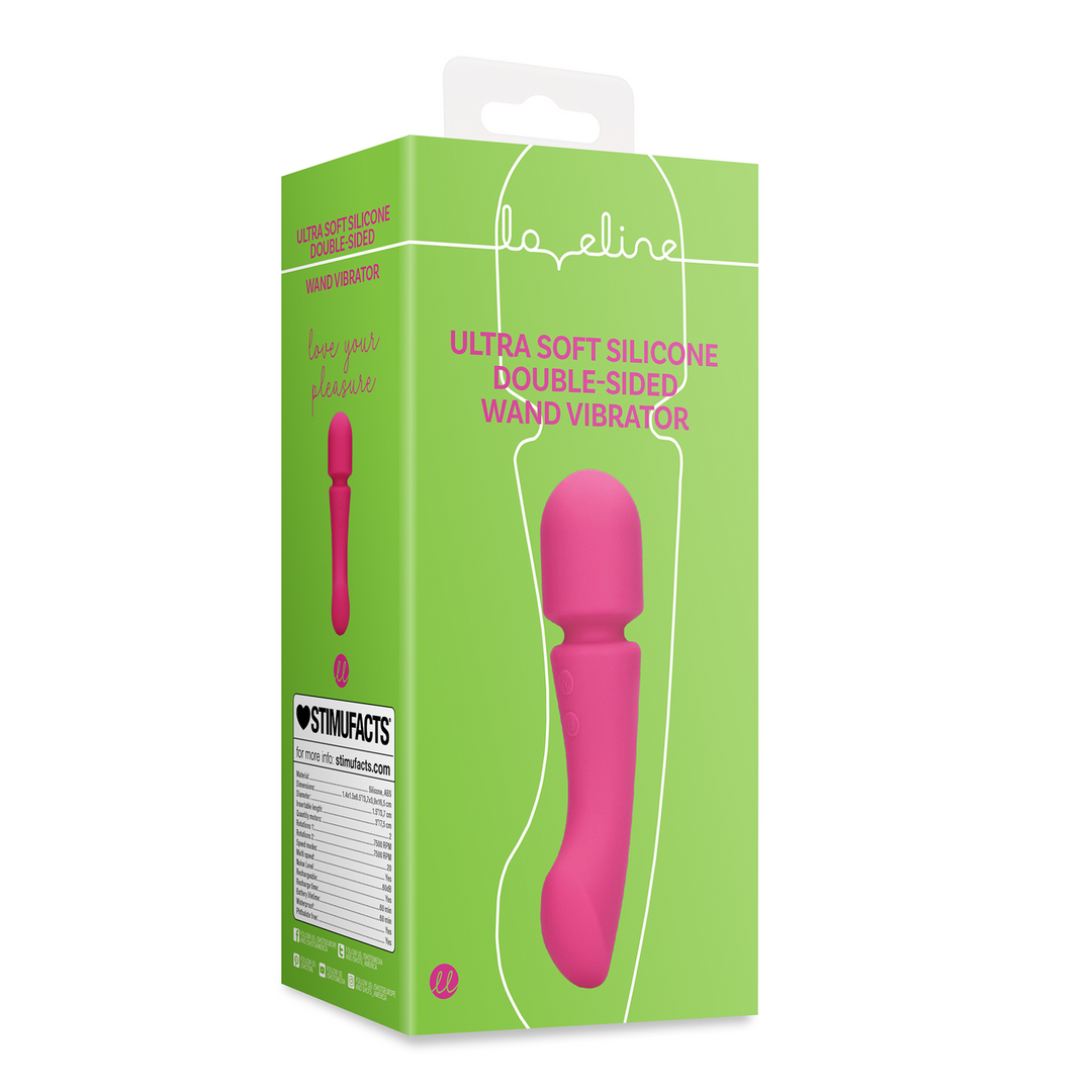 Massagestab Silikon ultraweich beidseitig Prestone Pink 7,5 x Ø 3,7 cm