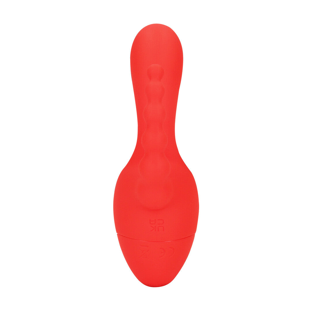 Mini-Vibrator mit Dreifach-Stimulation Rot 7 x Ø 4,1 cm