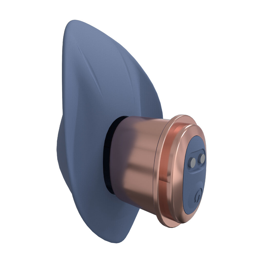 Vibrator-Set mit Wechselaufsätzen Blau/Grau 11,3 x Ø 3,4 cm