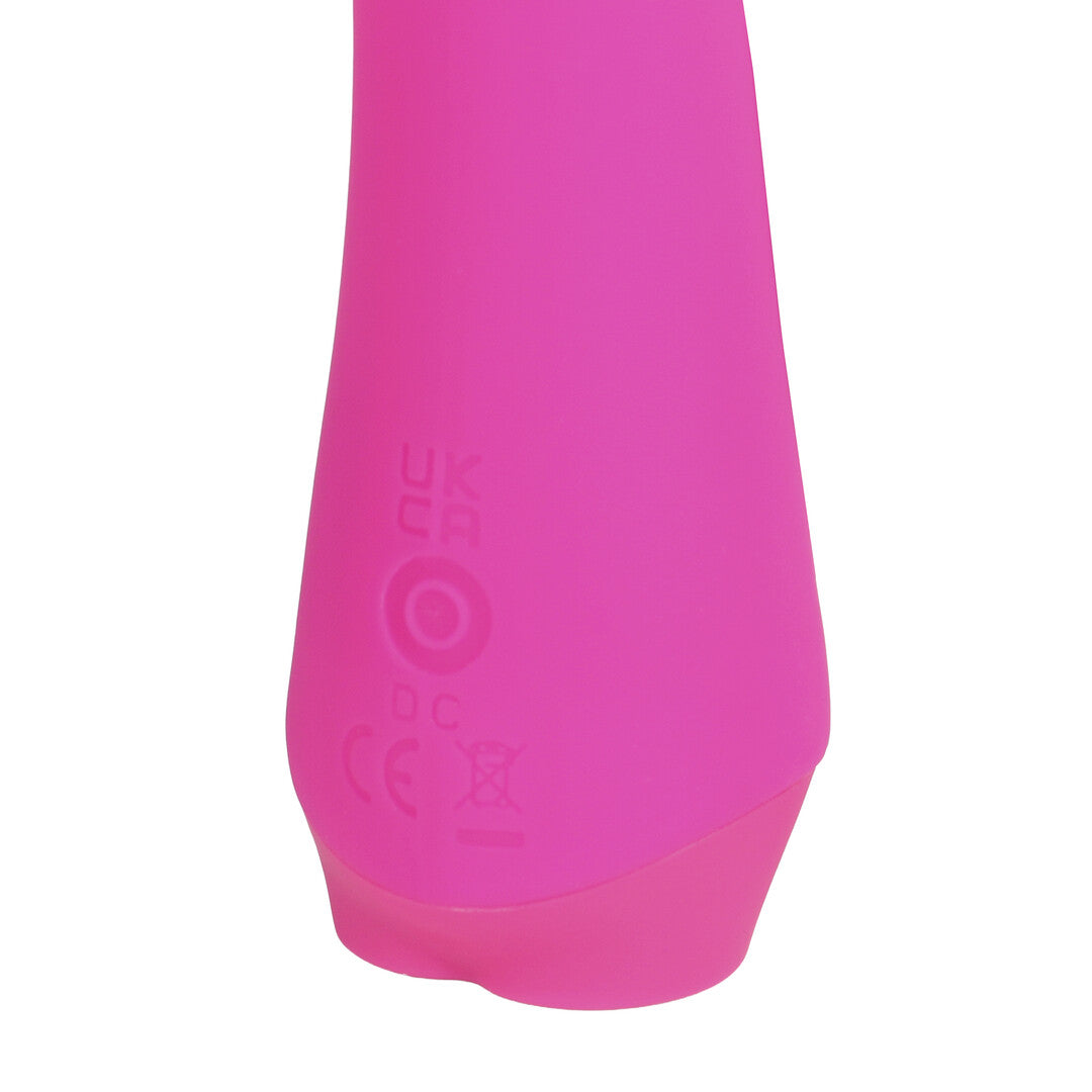 Mini-Rabbit-Vibrator gebogen Pink 13,5 x Ø 3 cm
