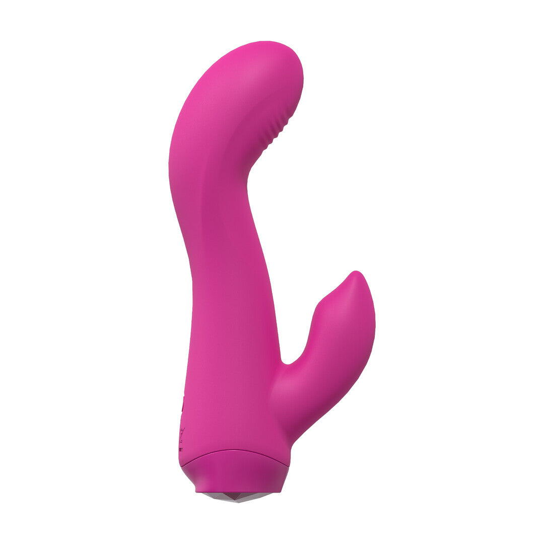 Mini-Rabbit-Vibrator gebogen Pink 13,5 x Ø 3 cm