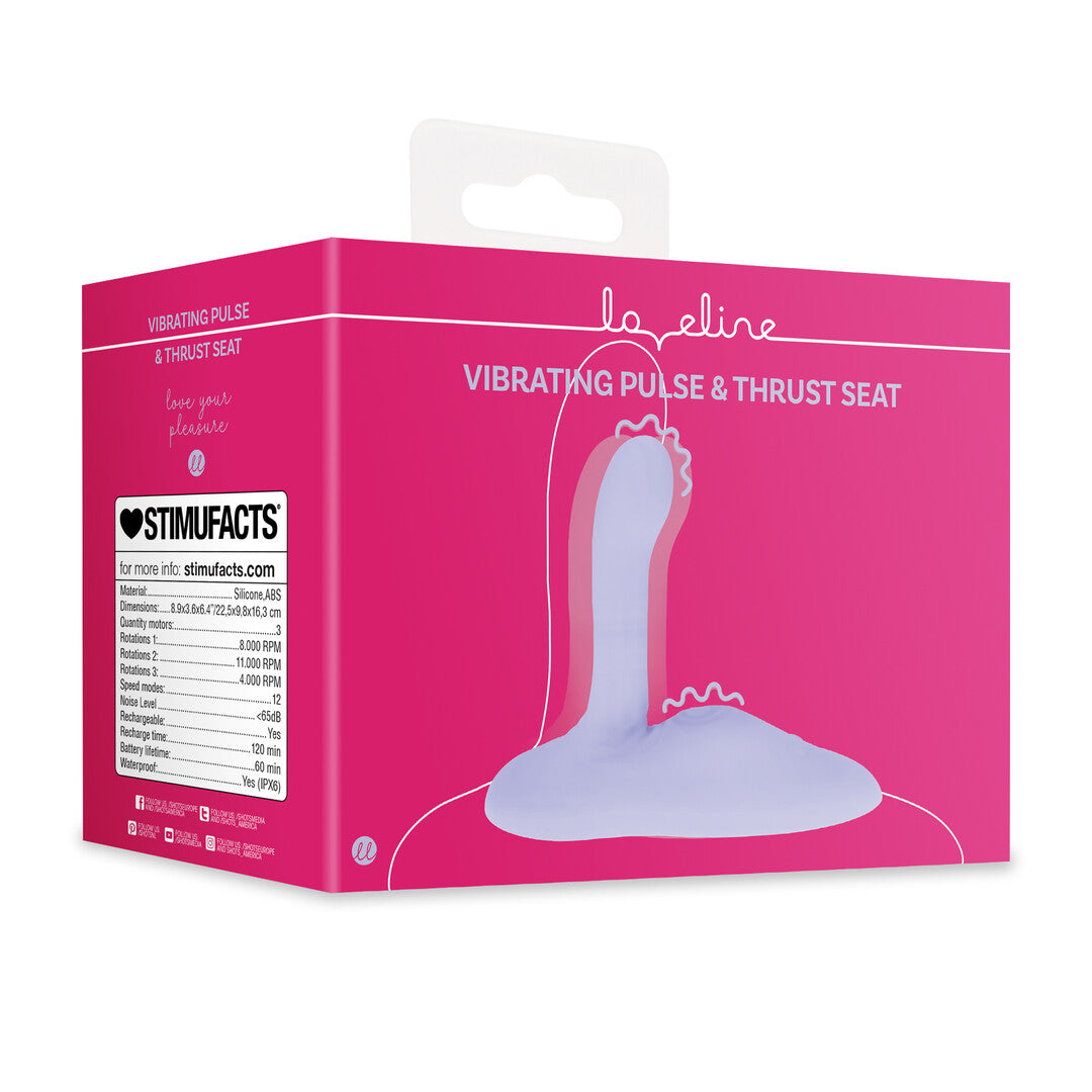 Vibrations-Sitz mit Puls- und Stoßfunktion Violett 22,5 x Ø 3,8 cm