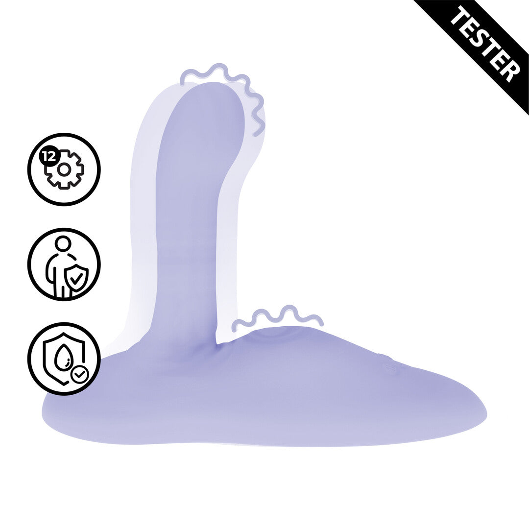 Vibrations-Sitz mit Puls- und Stoßfunktion Violett 22,5 x Ø 3,8 cm