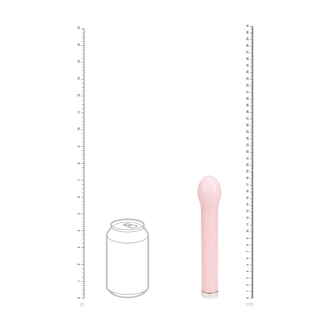 Glas-Vibrator birnenförmig Pink 16 x Ø 2,5 cm