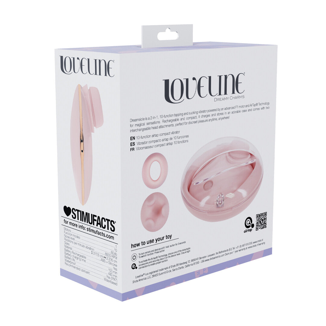 Vibrator Dreamsicle AirTap kompakt mit zwei Kopfaufsätzen Blau 7,6 cm