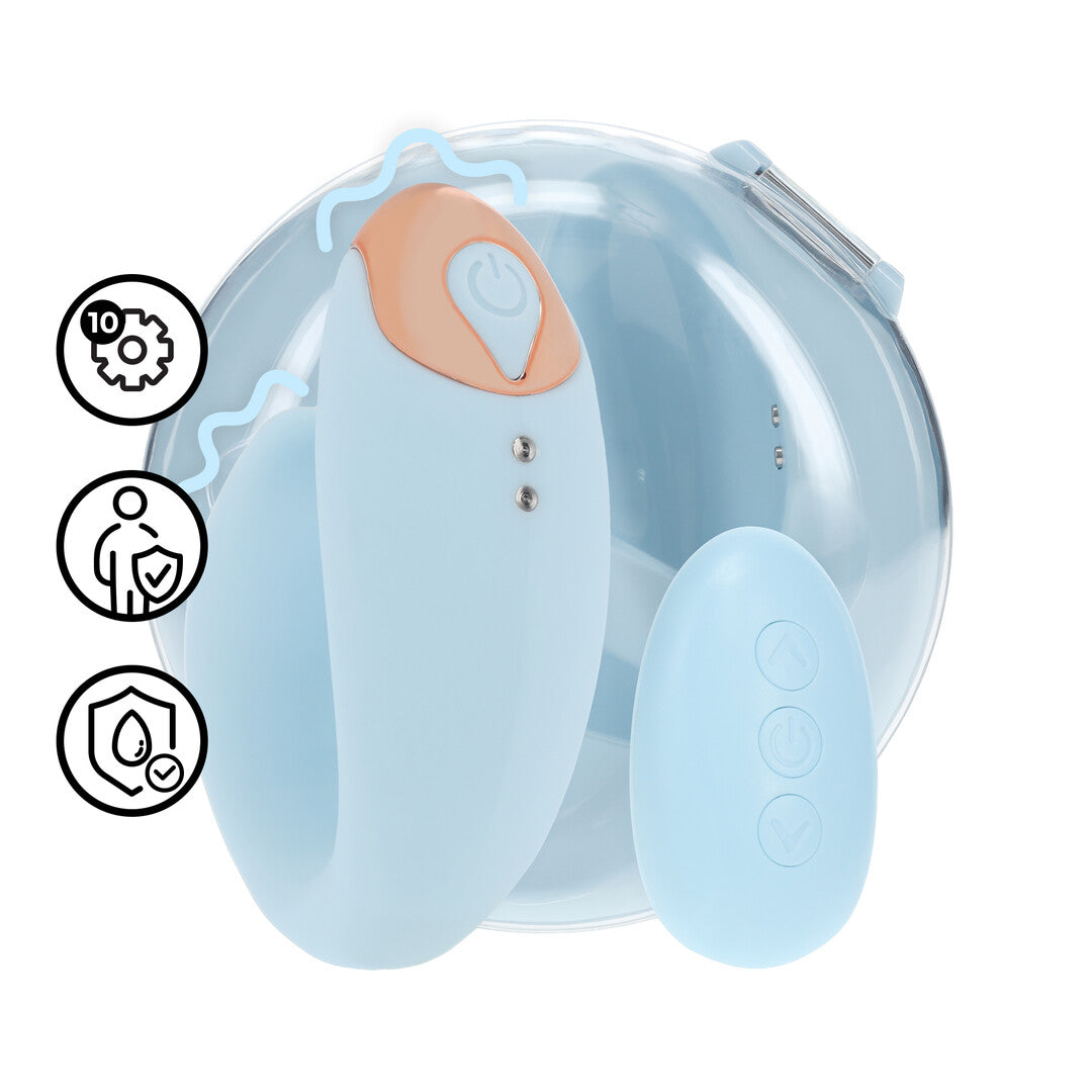 G-Punkt-Vibrator Daydream kompakt mit Fernbedienung Blau 8,5 cm