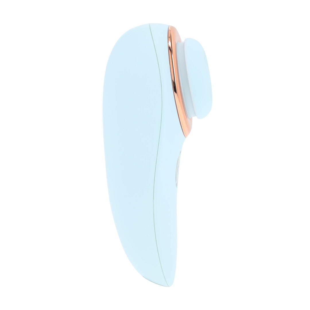 Vibrator Aurie AirTap mit zwei Kopfaufsätzen Blau 12 cm