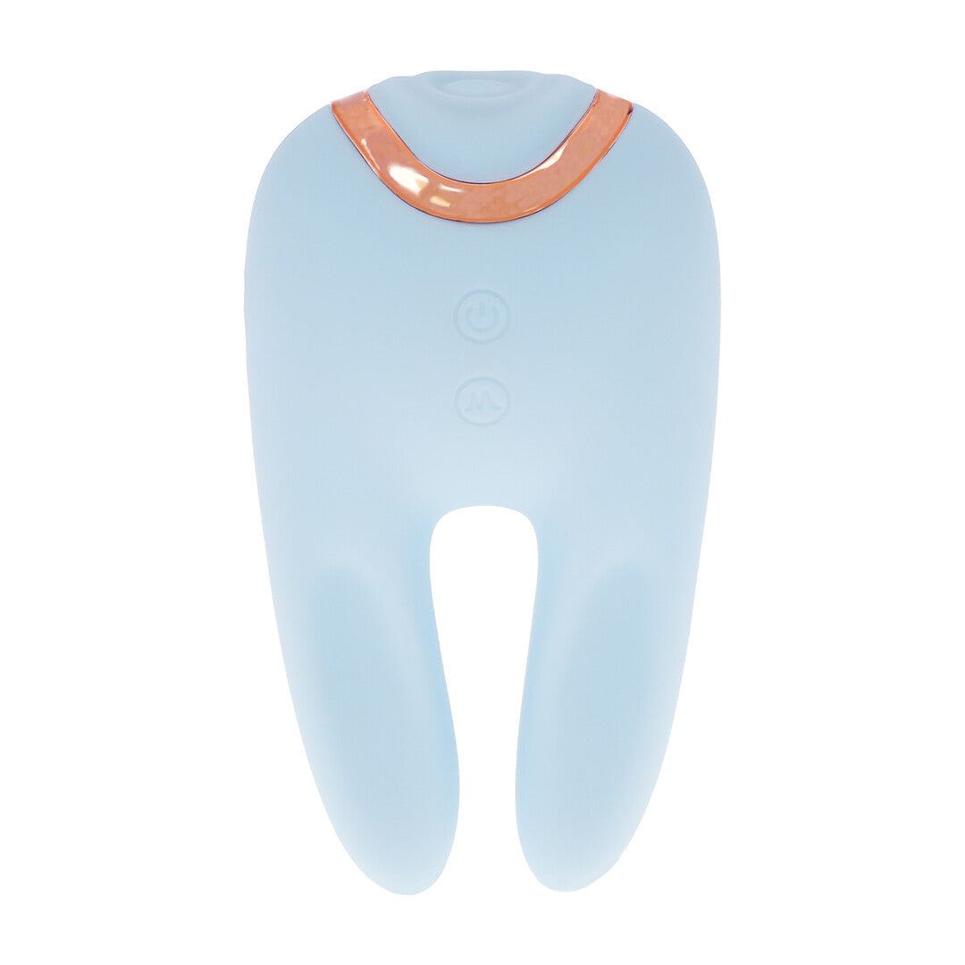 Vibrator Bonnie doppelseitig mit Klopffunktion Blau 11 cm