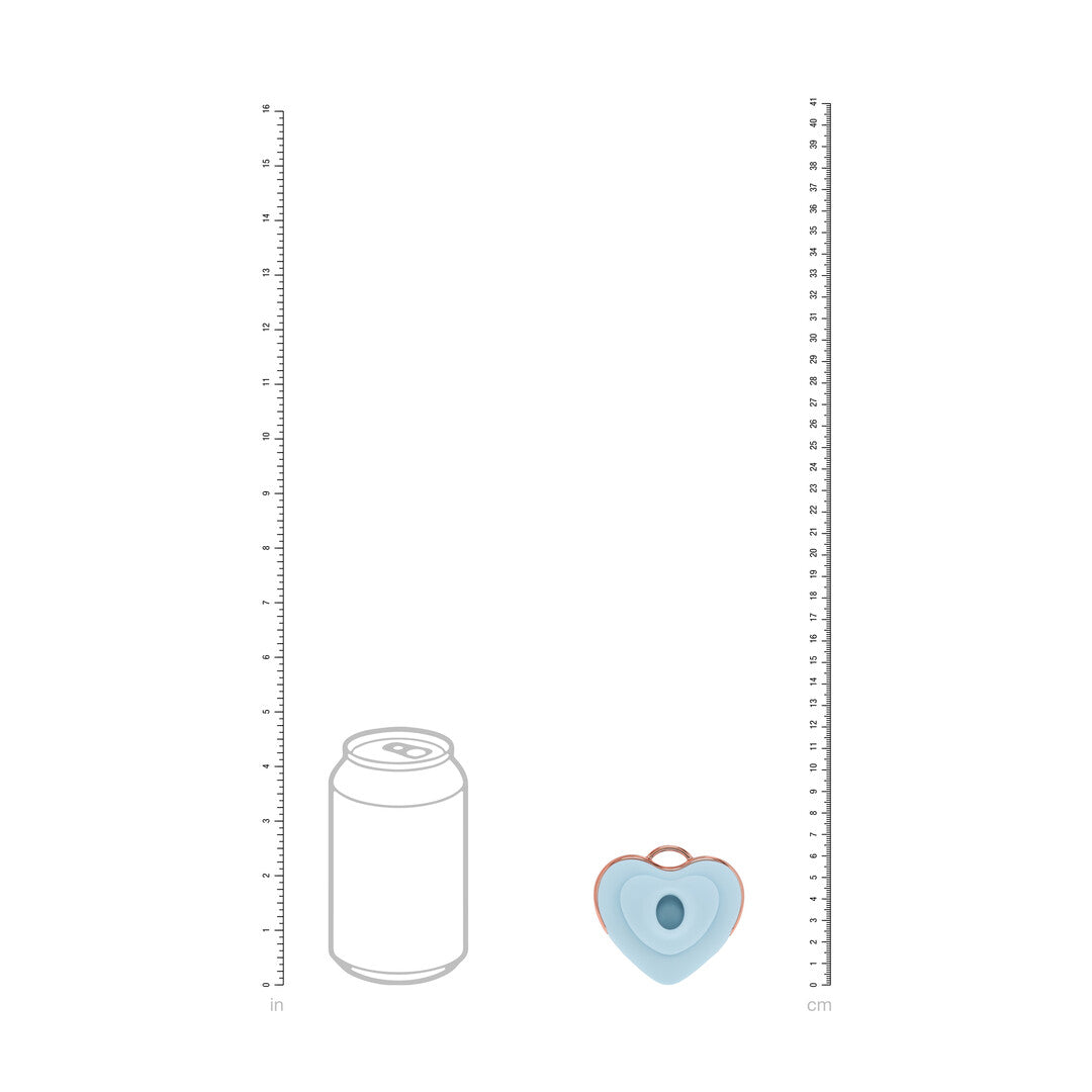 Vibrator Luvie AirTap herzförmig Blau 6,5 cm