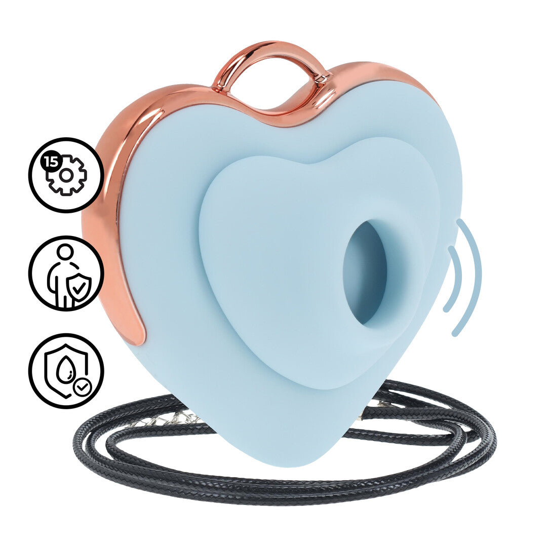 Vibrator Luvie AirTap herzförmig Blau 6,5 cm