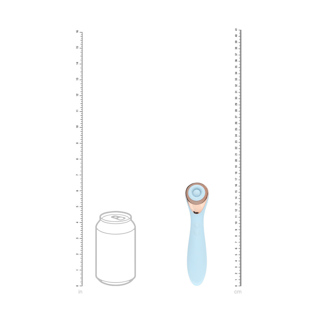 Massagestab Darling AirTap mit fünf Kopfaufsätzen Blau 8 cm