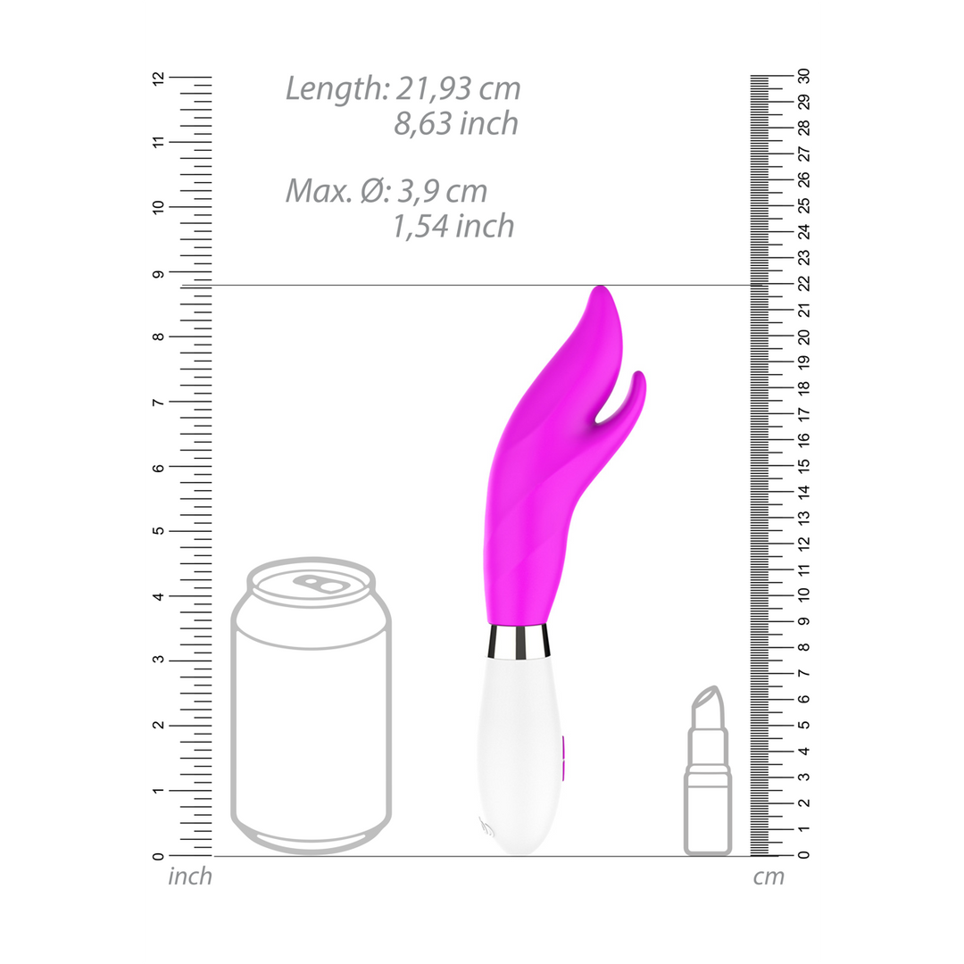 Vibrator Athos mit Klitoris-Stimulation Pink 13 x Ø 4,7 cm