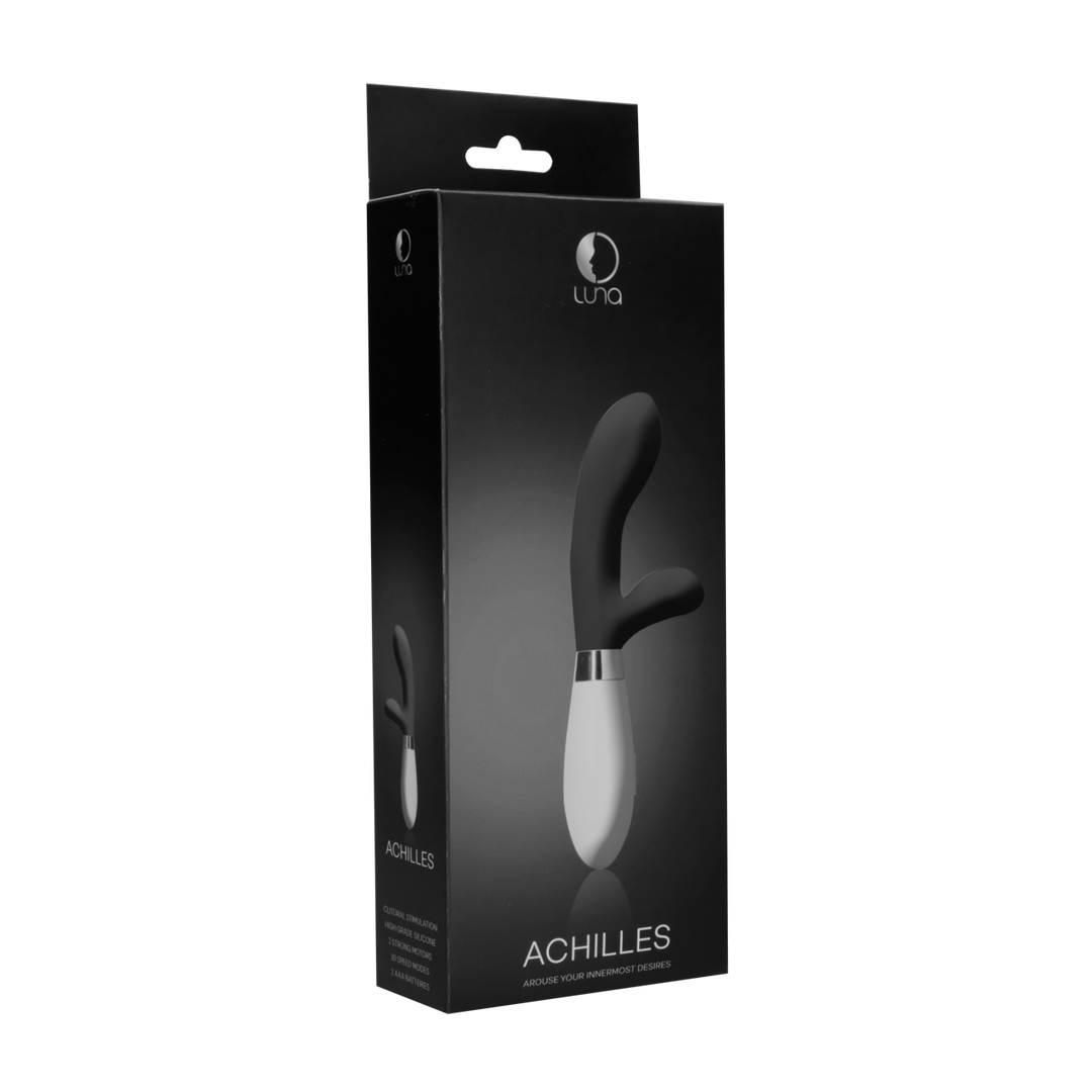 Vibrator Achilles mit Klitoris-Stimulator Schwarz 20,5 x Ø 3,8 cm