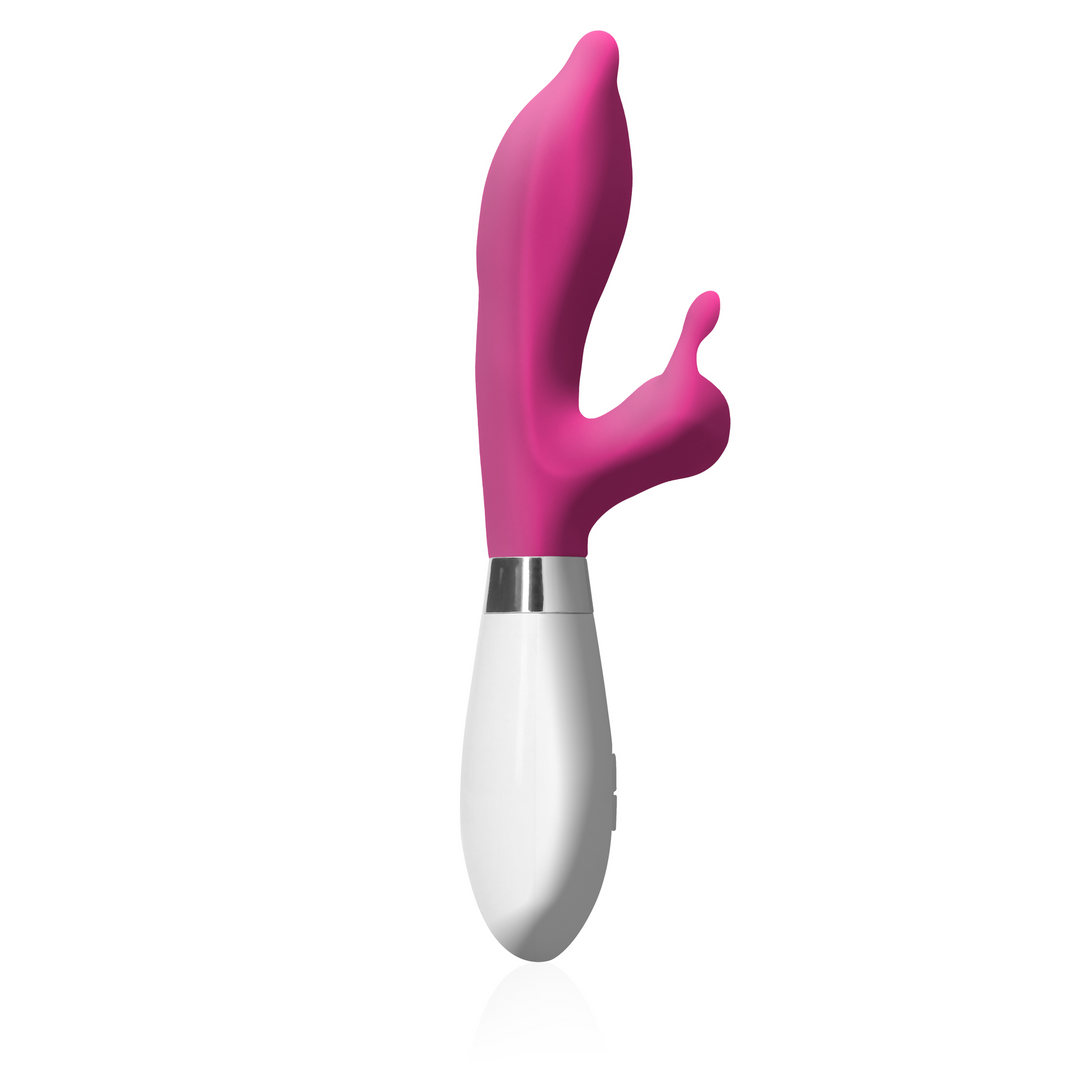 Vibrator Adonis mit Klitoris-Stimulator Pink 21,5 x Ø 2,6 cm