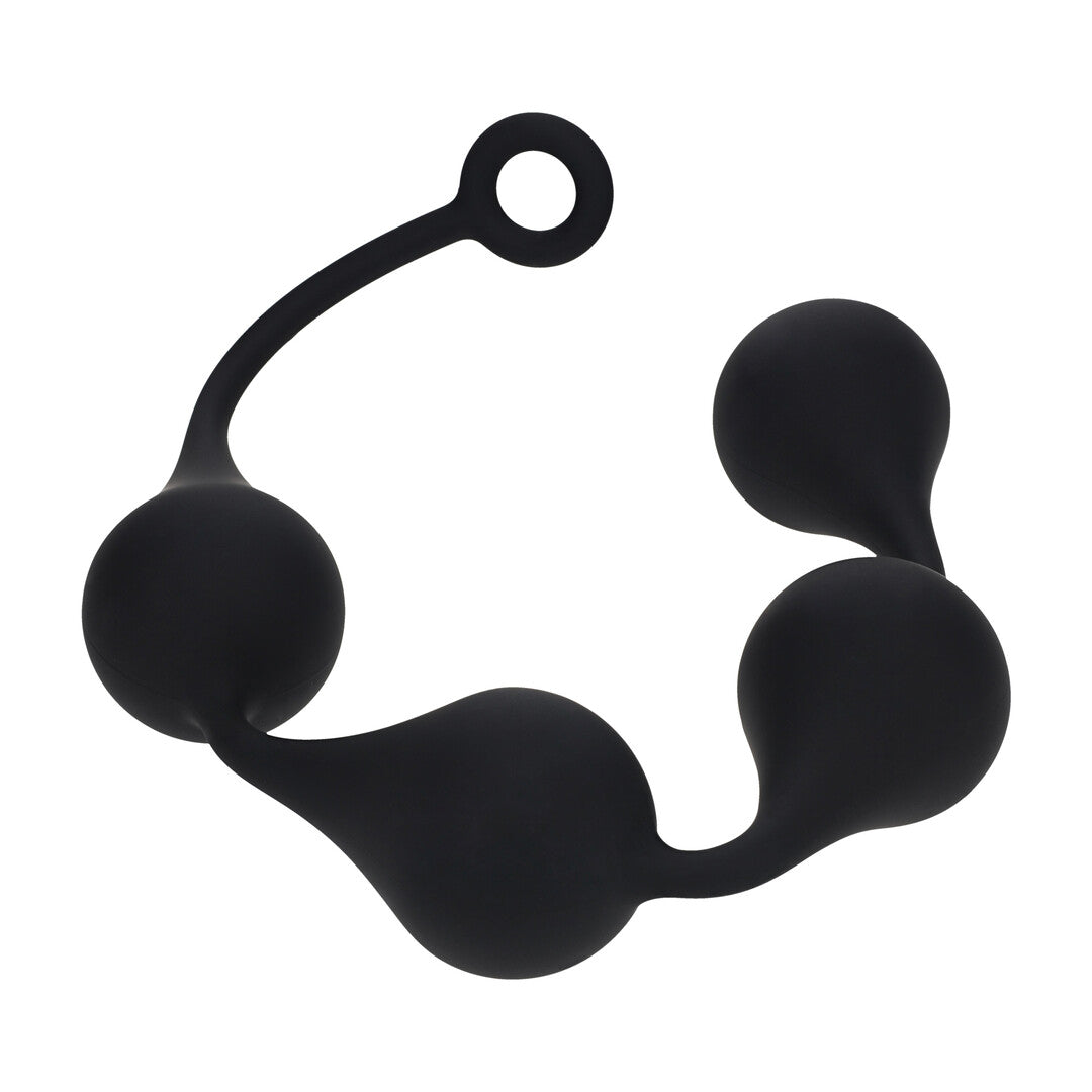 Analkette Wassertropfen Silikon XXL Schwarz 54,5 x Ø 6 cm