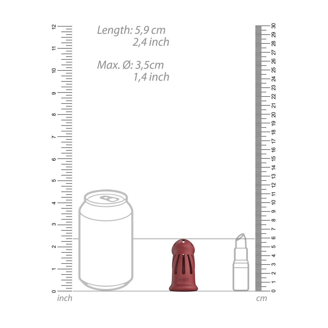 Peniskäfig Modell 28 Silikon ultraweich Rot 9,5 x Ø 5,3 cm