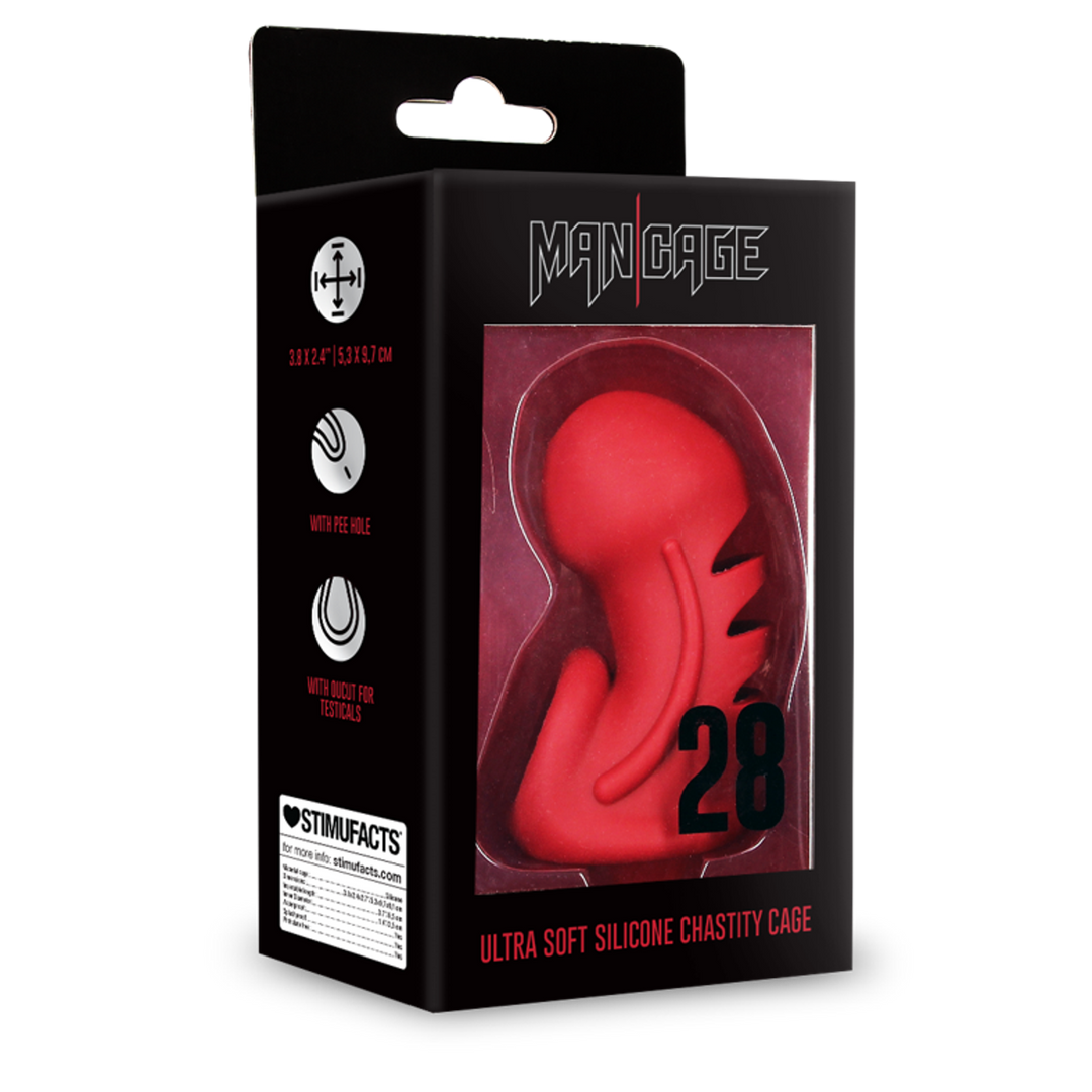 Peniskäfig Modell 28 Silikon ultraweich Rot 9,5 x Ø 5,3 cm
