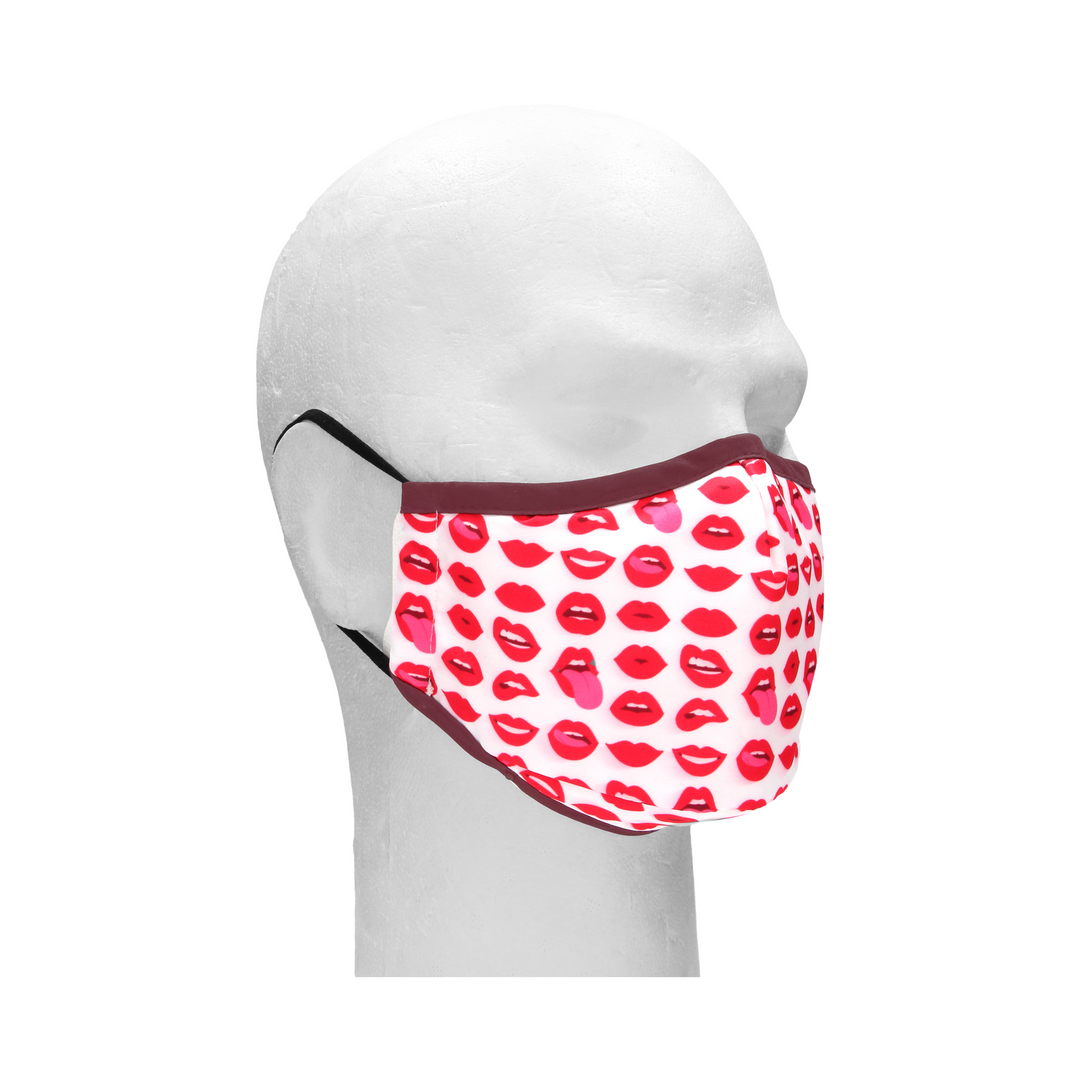 Maske Lippen-Design Rot 25 cm