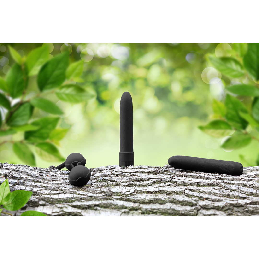 Vibrator biologisch abbaubar Schwarz 15 x Ø 2,8 cm