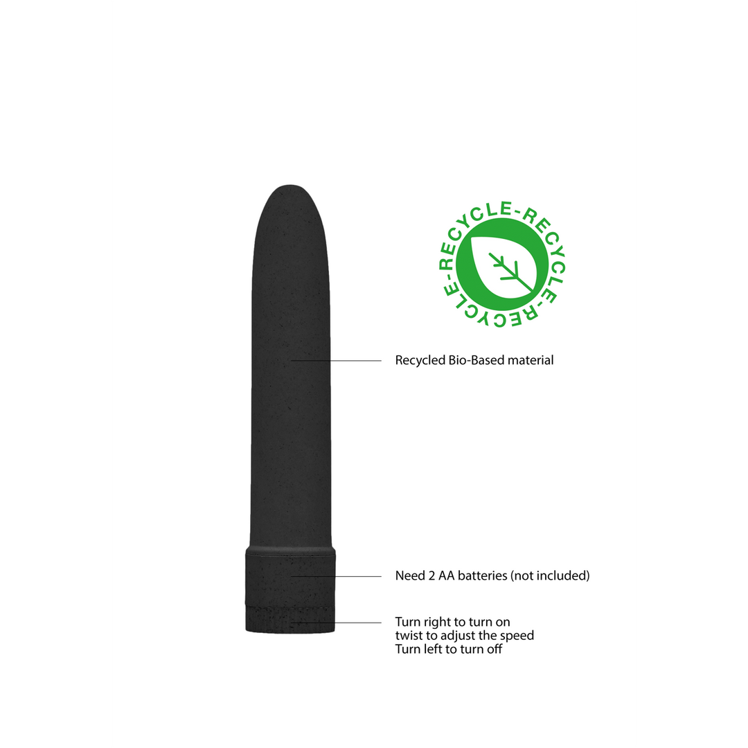 Vibrator biologisch abbaubar Schwarz 11,5 x Ø 2,8 cm