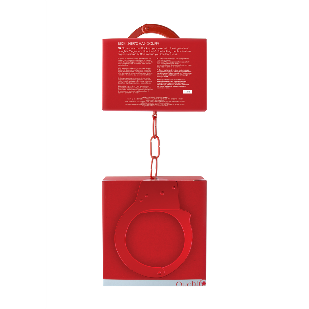 Handschellen für Anfänger Rot 6 cm