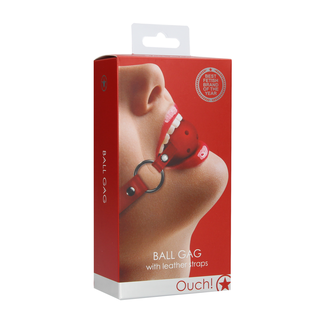 Ballknebel Rot 65 x Ø 4,5 cm